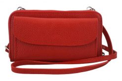 Listonoszka portfel 2w1 BARBERINI'S skóra czerwona 909-7. Czerwone shopper bag damskie Barberinis, bez wzorów, ze skóry, przez ramię, duże, bez dodatków. Za 159.99 zł.