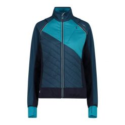 Kurtka damska turystyczna CMP 30A2276. Niebieskie kurtki damskie CMP, l, bez wzorów, z softshellu, z kapturem. W wyprzedaży za 448.60 zł.