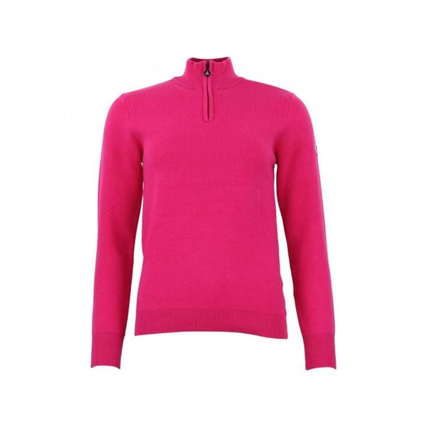Damski sweter z golfem zapinany na zamek 1/2 Peak Mountain Acharlito. Czerwone golfy damskie Peak Mountain, bez wzorów, bez ramiączek. W wyprzedaży za 293.50 zł.