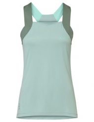 Top damski Matera Top. Zielone topy sportowe damskie Vaude, na lato, bez wzorów, z materiału, bez ramiączek. Za 274.50 zł.
