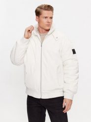 Calvin Klein Jeans Kurtka bomber J30J324123 Écru Oversize. Kurtki męskie Calvin Klein Jeans, m, bez wzorów, z jeansu, bez kaptura. Za 1,029.00 zł.