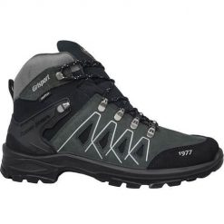 Buty trekkingowe męskie Grisport 14500S14G. Szare buty trekkingowe męskie Grisport, z gumy, za kostkę, bez zapięcia, trekkingowe. Za 345.00 zł.