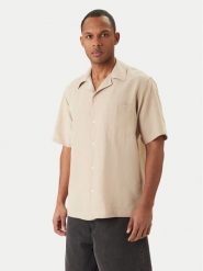 Guess Koszula F6GH01 WN202 Beżowy Regular Fit. Brązowe koszule męskie Guess, l, z aplikacjami, z syntetyku, bez kołnierzyka, bez ramiączek. Za 369.99 zł.