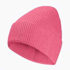 Czapka zimowa Jack Wolfskin Fuzzy. Czerwone czapki męskie Jack Wolfskin, na zimę, bez wzorów, z elastanu, biznesowe. Za 159.99 zł.