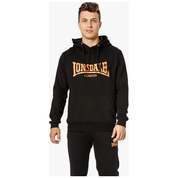 Lonsdale Bluza Wolterton , czarny, rozmiar XXL. Czarne bluzy z kapturem męskie Lonsdale, m, z bawełny. W wyprzedaży za 99.99 zł.