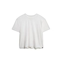 Koszulka damska Superdry Studios. Białe t-shirty damskie Superdry., m, bez wzorów, prążkowane, bez kołnierzyka. Za 137.30 zł.