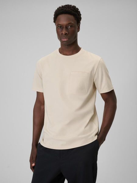 T-shirt regular gładki męski 4F 4FRSS26TTSHM3637. Czarne t-shirty męskie 4f, m, bez wzorów, z bawełny, bez kołnierzyka. Za 57.99 zł.