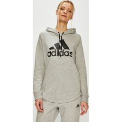 Adidas Performance - Bluza. Szare bluzy z kapturem damskie adidas Performance, s, z bawełny. W wyprzedaży za 179.90 zł.