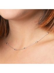 L'atelier précieux Srebrny naszyjnik z elementami ozdobnymi - dł. 45 cm rozmiar: onesize. Szare naszyjniki damskie L'Atélier Précieux, srebrne. Za 176.08 zł.