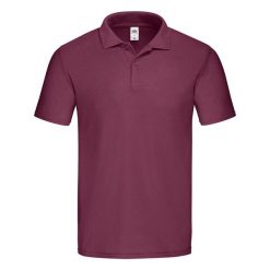 Oryginalna Koszulka Polo Dla Dorosłych Unisex. Niebieskie koszulki polo męskie Fruit of the Loom, m, bez wzorów, z bawełny, bez ramiączek. Za 60.99 zł.