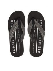 Tommy Hilfiger Japonki Hilfiger Chambray Beach Sandal FM0FM05751 Szary. Szare klapki i japonki męskie Tommy Hilfiger, z materiału. Za 169.99 zł.