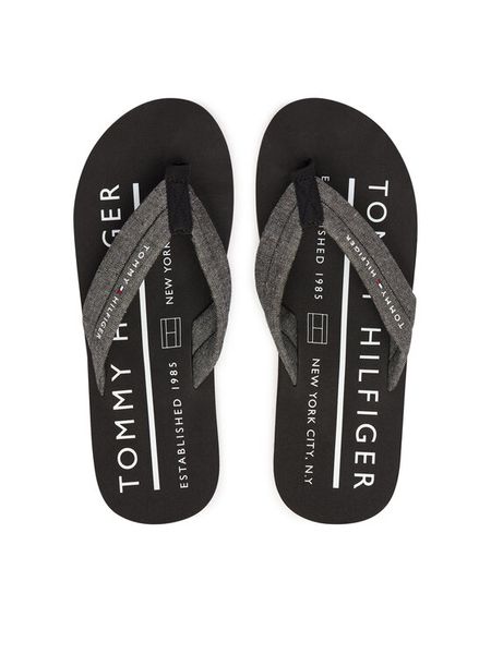 Tommy Hilfiger Japonki Hilfiger Chambray Beach Sandal FM0FM05751 Szary. Szare klapki i japonki męskie Tommy Hilfiger, z materiału. Za 169.99 zł.