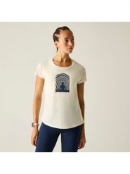 Dare 2b Koszulka sportowa "Serenity" w kolorze kremowym rozmiar: 36. Brązowe bluzki sportowe damskie Dare 2b, s, bez wzorów, z materiału, bez ramiączek. Za 56.93 zł.