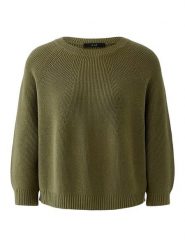 Oui Sweter w kolorze khaki rozmiar: 40. Brązowe swetry klasyczne damskie Oui, ze splotem, bez kołnierzyka. Za 215.21 zł.