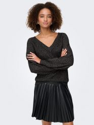 JDY Sweter "Aspen" w kolorze antracytowym rozmiar: S. Czarne swetry klasyczne damskie JDY, s, bez kołnierzyka. Za 88.64 zł.