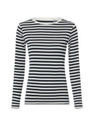 Brookshire koszulka z długim rękawem Kobiety Bawełna niebieski|biały, XXXL. Białe t-shirty damskie brookshire, bez wzorów, z bawełny, bez kołnierzyka. Za 79.95 zł.