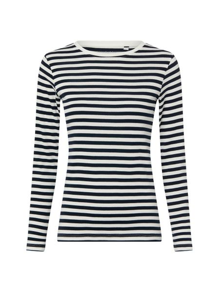 Brookshire koszulka z długim rękawem Kobiety Bawełna niebieski|biały, M. Białe t-shirty damskie brookshire, m, bez wzorów, z bawełny, bez kołnierzyka. Za 79.95 zł.