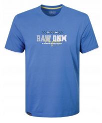 T-Shirt (Koszulka) Męska - Pako Jeans - Niebieska, Print, Nadruk. Niebieskie t-shirty męskie Pako Jeans, l, bez wzorów, z bawełny, bez kołnierzyka. Za 69.00 zł.