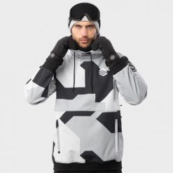 Kurtka snowboardowa męska W1 Tibet. Szare kurtki męskie SIROKO, m, bez wzorów, z softshellu, bez kaptura. W wyprzedaży za 297.00 zł.