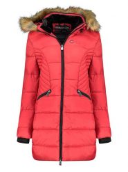 Geographical Norway Płaszcz pikowany w kolorze czerwonym rozmiar: L. Czerwone płaszcze damskie Geographical Norway, l, bez wzorów. Za 234.42 zł.