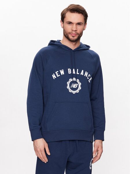 New Balance Bluza Dukserica Sport Seasonal French Terry MT31901 Granatowy Relaxed Fit. Niebieskie bluzy bez kaptura męskie New Balance, bez wzorów, z bawełny, sportowe, bez kołnierzyka, bez ramiączek. Za 149.99 zł.