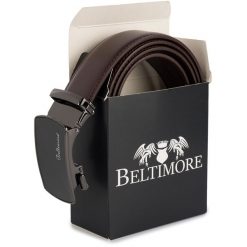 Pasek męski skórzany klamra automatyczna ciemnobrązowy Beltimore A47 : Rozmiar pasków - r.110-125 cm. Brązowe paski męskie bez wzorów, ze skóry, wizytowe. Za 64.99 zł.