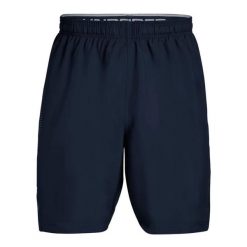 Męskie Szorty Z Grafiką. Niebieskie szorty męskie Under Armour, bez kołnierzyka. Za 158.99 zł.