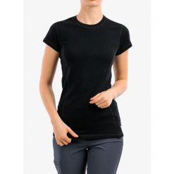 Koszulka termoaktywna damska Sensor Merino DF Tee SS. Czarne bielizna termoaktywna damska Sensor, bez wzorów, bez ramiączek. Za 235.99 zł.