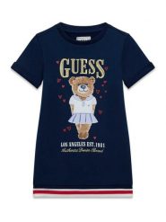 Guess Sukienka codzienna K6RK11 KAD74 Biały Regular Fit. Białe sukienki dziewczęce Guess, z aplikacjami, z bawełny, bez ramiączek. Za 179.99 zł.