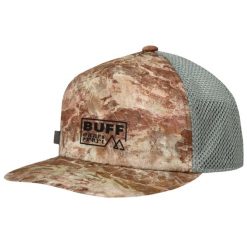 Czapka z daszkiem dla dorosłych Buff Trucker Cap. Brązowe czapki męskie Buff, bez wzorów, z poliesteru, sportowe. Za 88.99 zł.