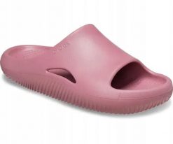 Klapki Dla Dorosłych Crocs Mellow Recovery Slide. Czarne klapki damskie Crocs, bez wzorów, z materiału, bez obcasa. Za 119.99 zł.