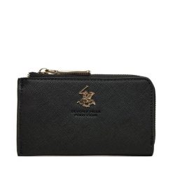 Portfel Beverly Hills Polo Club. Czarne portfele damskie Beverly Hills Polo Club, bez wzorów. Za 59.99 zł.