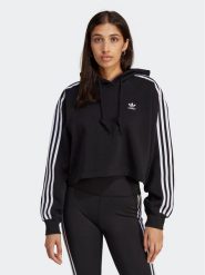 Adidas Bluza IB7388 Czarny Relaxed Fit. Czarne bluzy bez kaptura damskie Adidas, l, z bawełny. Za 159.99 zł.