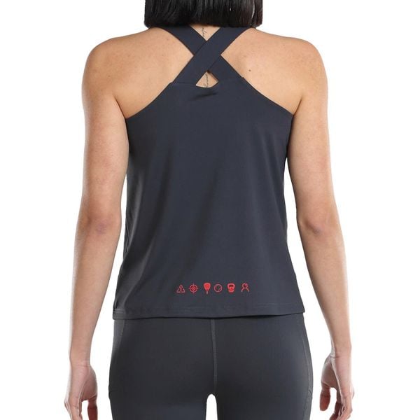 Bullpadel Dilos Tank Top. Szare topy damskie bullpadel, bez wzorów, bez kołnierzyka. Za 177.35 zł.