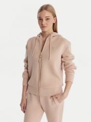 Guess Bluza V3RQ11 K7UW2 Beżowy Regular Fit. Brązowe bluzy bez kaptura damskie Guess, s, z wiskozy. Za 439.99 zł.