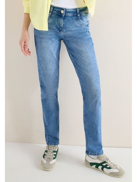 Cecil Dżinsy - Tapered fit - w kolorze błękitnym rozmiar: W29/L30. Niebieskie jeansy damskie Cecil. Za 169.95 zł.