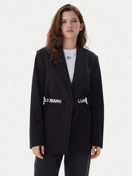 Karl Lagerfeld Jeans Marynarka B1W14024 Czarny Regular Fit. Czarne marynarki i żakiety damskie Karl Lagerfeld Jeans, s, bez wzorów, z jeansu. Za 1,009.00 zł.