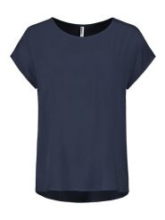 Sublevel Bluzka w kolorze granatowym rozmiar: XL. Niebieskie bluzki damskie Sublevel, s, bez wzorów, z wiskozy, klasyczne, bez kołnierzyka, bez ramiączek. Za 43.99 zł.