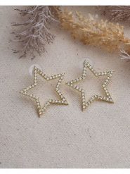 Luseera Kolczyki-wkrętki z cyrkoniami rozmiar: onesize. Żółte kolczyki damskie Luseera, z cyrkonią, metalowe. Za 26.99 zł.