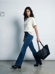 Bawełniana koszulka z motywem kokardy i perełkami - kremowy. Białe t-shirty damskie Sinsay, l, bez wzorów, z bawełny, bez kołnierzyka. Za 25.99 zł.
