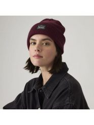 Levi's Czapka beanie w kolorze bordowym rozmiar: onesize. Czerwone czapki zimowe damskie Levi's, z bawełny. Za 107.37 zł.