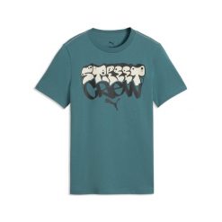 Młodzieżowa koszulka MID 90s z grafiką PUMA. Szara bluzki damskie Puma, m, bez wzorów, młodzieżowe, bez kołnierzyka, bez ramiączek. Za 89.00 zł.