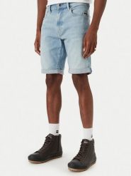 G-Star Raw Szorty jeansowe D10481-8968 Niebieski jasny Slim Fit. Niebieskie szorty męskie G-Star Raw, z bawełny, bez kołnierzyka. Za 311.99 zł.