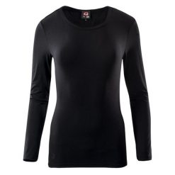Damska koszulka z długim rękawem IQ Cross The Line Milky. Czarne t-shirty damskie IQ, bez wzorów, bez kołnierzyka. Za 113.89 zł.