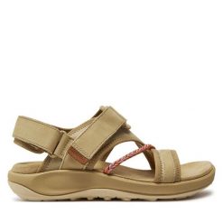 Sandały Merrell. Brązowe sandały damskie MERRELL, bez wzorów, bez obcasa, na płaskiej podeszwie. Za 289.99 zł.