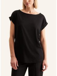 Seidensticker Bluzka w kolorze czarnym rozmiar: 44. Czarne bluzki damskie Seidensticker, bez wzorów, bez kołnierzyka, bez ramiączek. Za 152.26 zł.