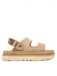 Ugg Sandały W Goldenstar Glide 1167399 Beżowy. Brązowe sandały damskie Ugg, bez wzorów, ze skóry, bez obcasa, na płaskiej podeszwie. Za 509.99 zł.