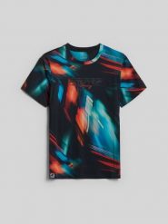 4F T-shirt regular z nadrukiem męski - multikolor S. T-shirty męskie 4f, m, bez wzorów, z bawełny, bez kołnierzyka. Za 99.99 zł.