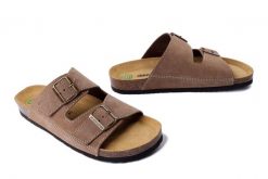 DR. BRINKMANN 600142-22 mittelbraun, klapki męskie. Brązowe klapki i japonki męskie Dr. Brinkmann, ze skóry. Za 199.43 zł.