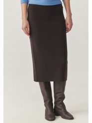 TATUUM Spódnica w kolorze ciemnobrązowym rozmiar: XL. Brązowe spódniczki damskie Tatuum, xl, bez wzorów, midi, proste. Za 208.83 zł.